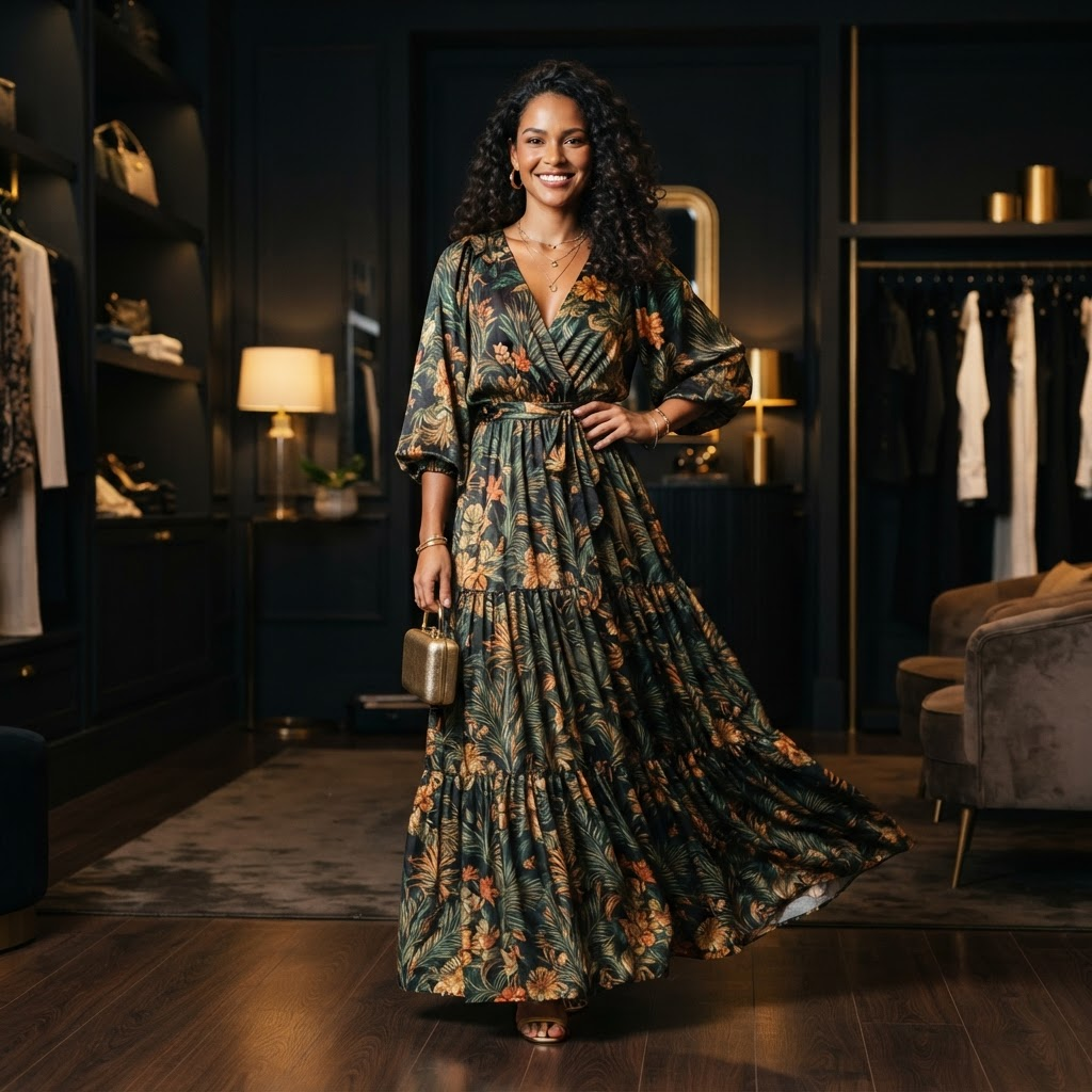 Modelo vestindo peças da Emilly Modas